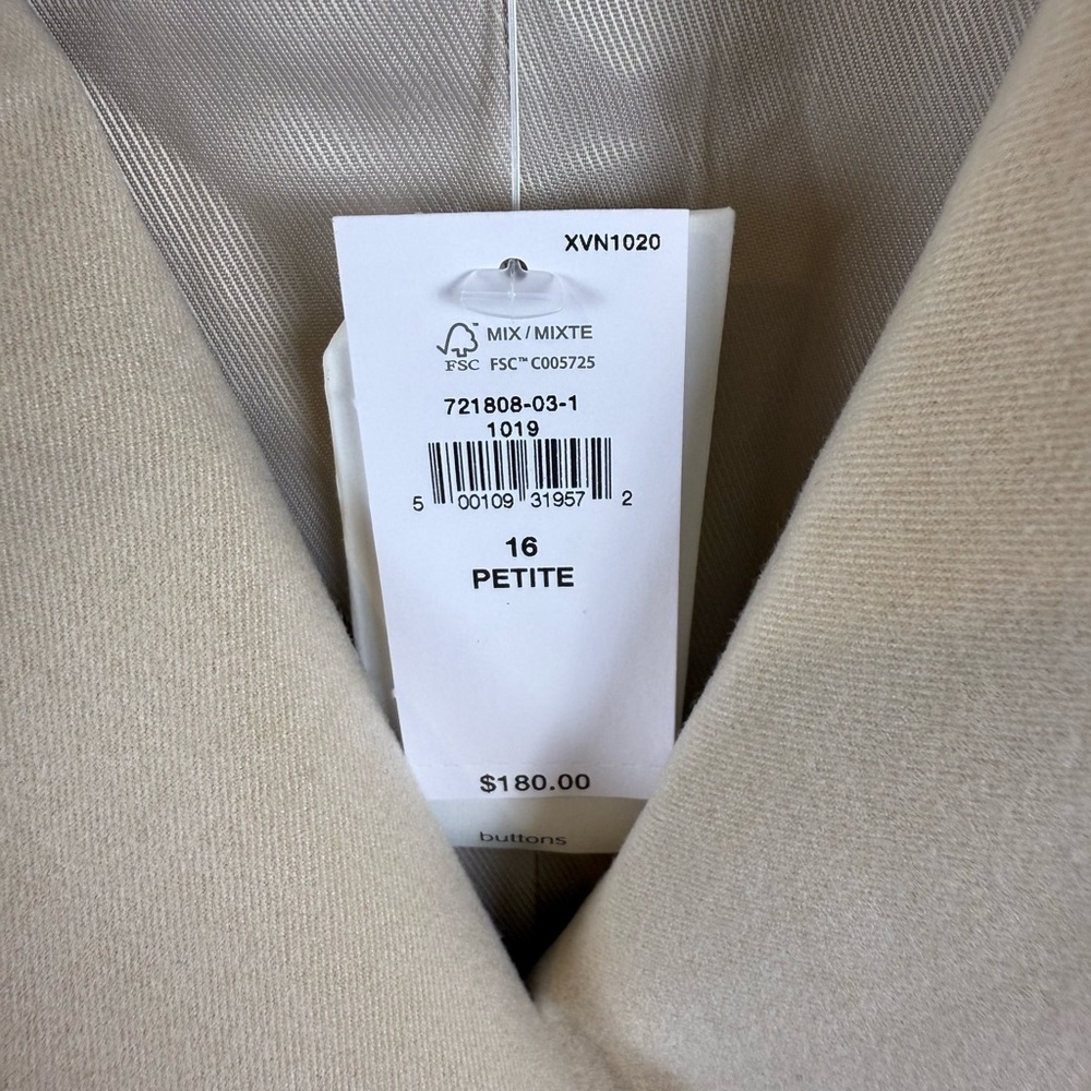 Banana Republic Tan Double-Breasted Blazer NWT - Picture 4 of 8